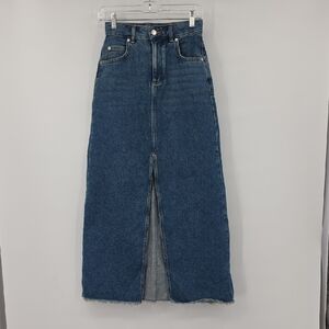 Pilcro Women's Blue Denim Maxi Skirt Size O